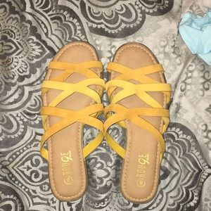 Gold and Yellow sandals